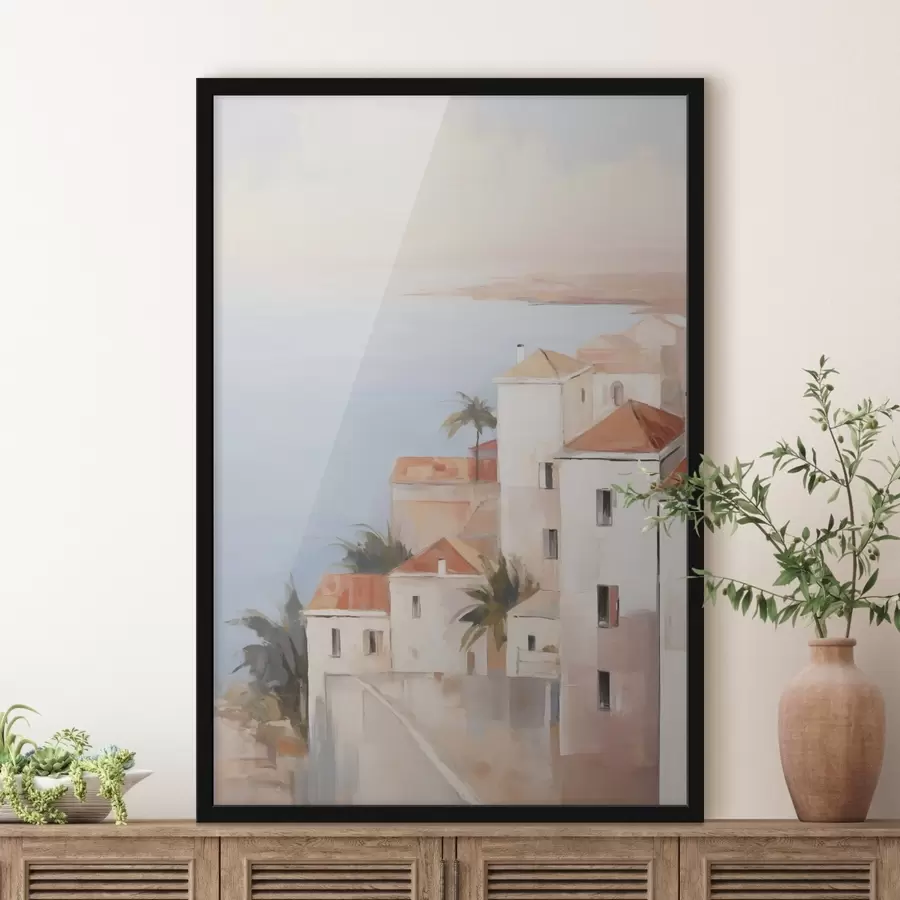 fotószőnyeg Egy tengerparti város f48973