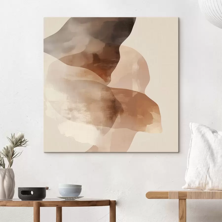 fotótapéta Absztrakt kompozíció meleg barna-bézs árnyalatokban s48835