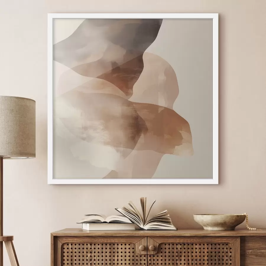 fotószőnyeg Absztrakt kompozíció meleg barna-bézs árnyalatokban f48835