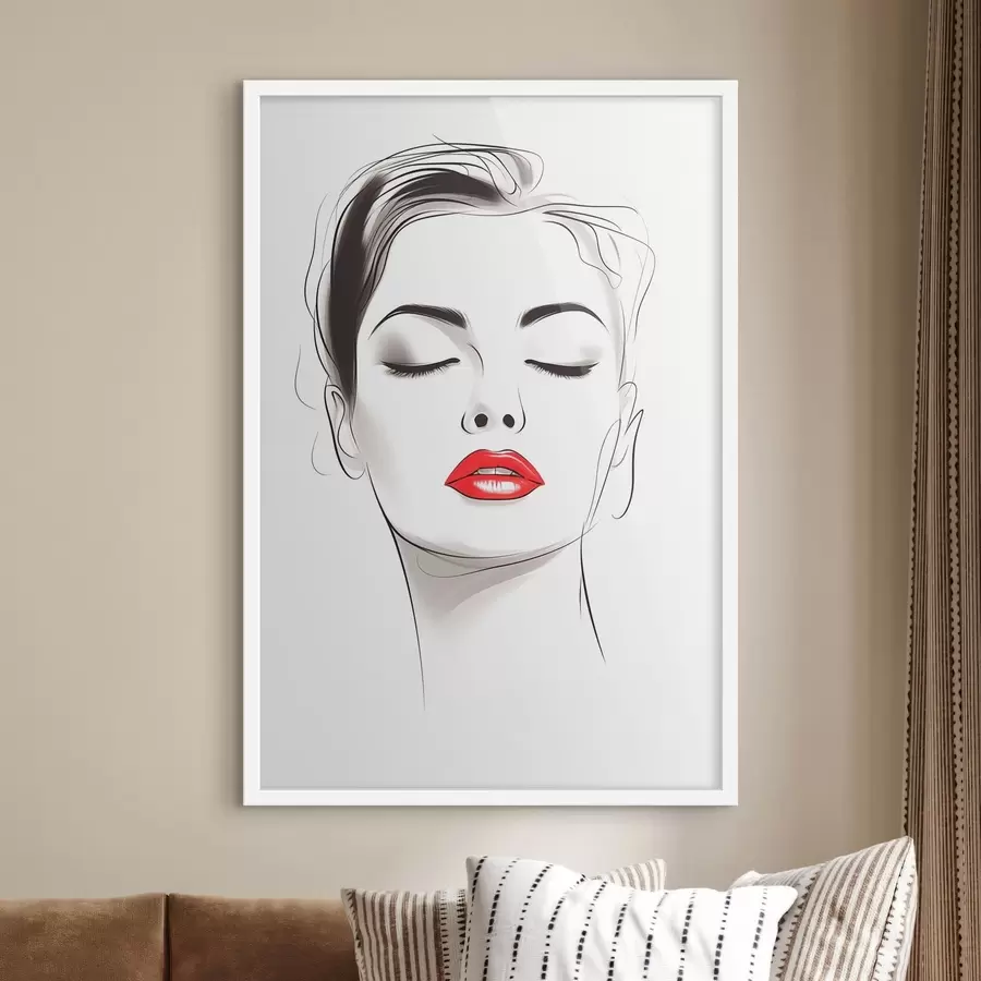 fotószőnyeg Minimalista arcvázlat f49025