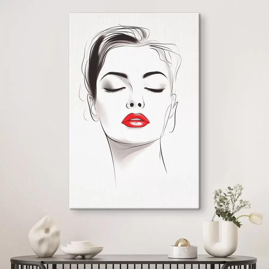 fotótapéta Minimalista arcvázlat s49025