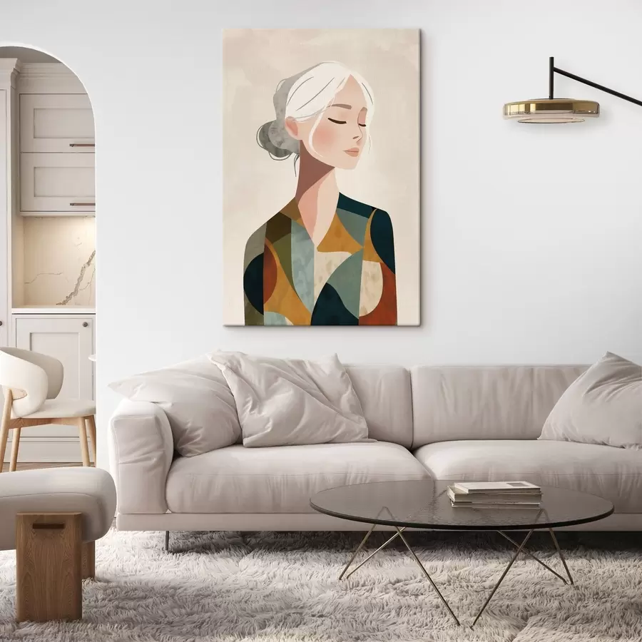 fotótapéta Nő geometrikus stílusban s49029