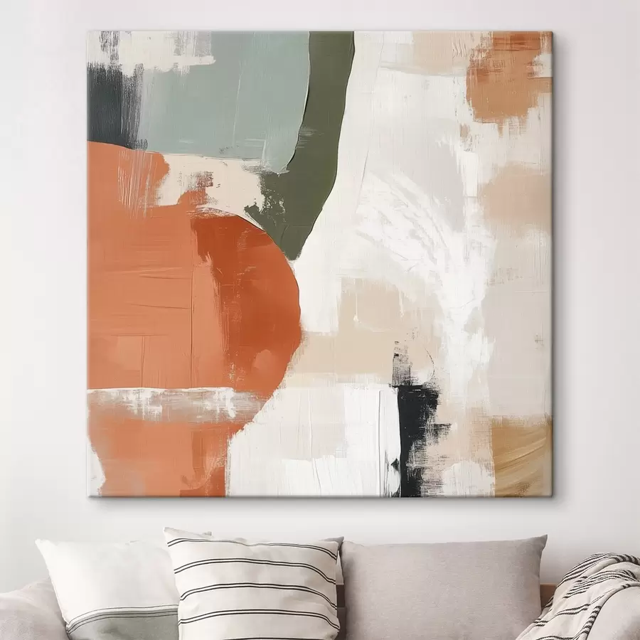 fotótapéta Geometrikus alakzatok és szabad vonalak ötvözete kortárs absztrakt stílusban s48868