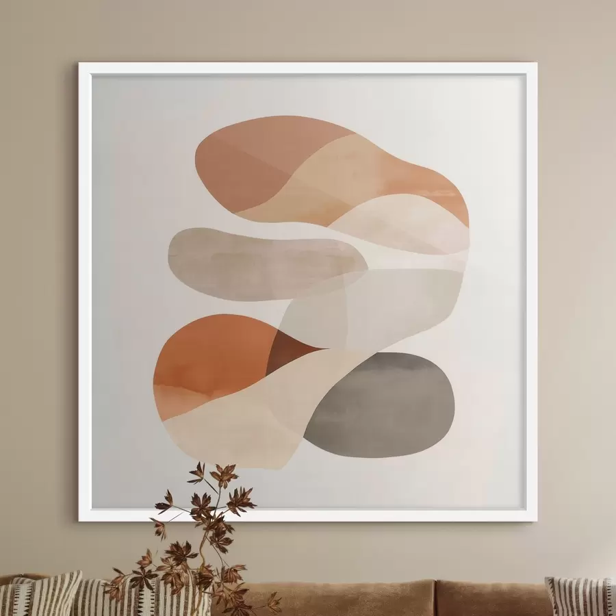 fotószőnyeg Átlátszó szirmok és lágy formák harmóniája minimalista stílusban f48864