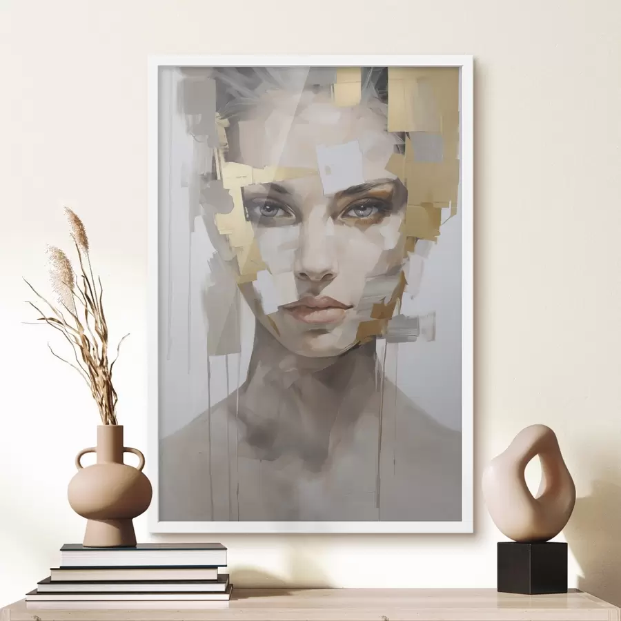 fotószőnyeg Modern absztrakt portré f49046