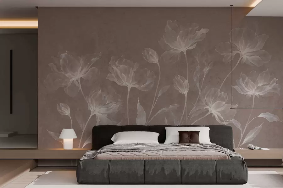 fotószőnyeg Elegáns, légies virágok, áttetsző, réteges szirmokkal, hosszú, finom száron w05579v3