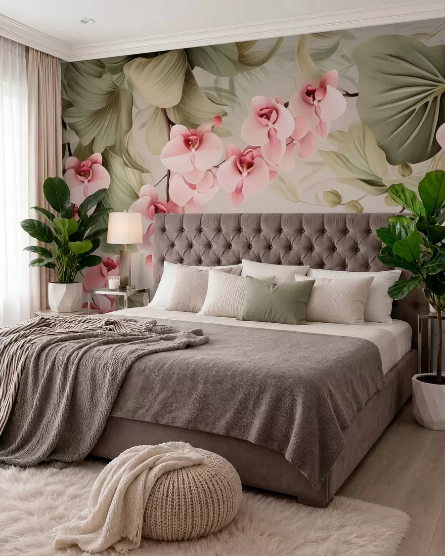 fotószőnyeg Orchideák, függő virágok w05619