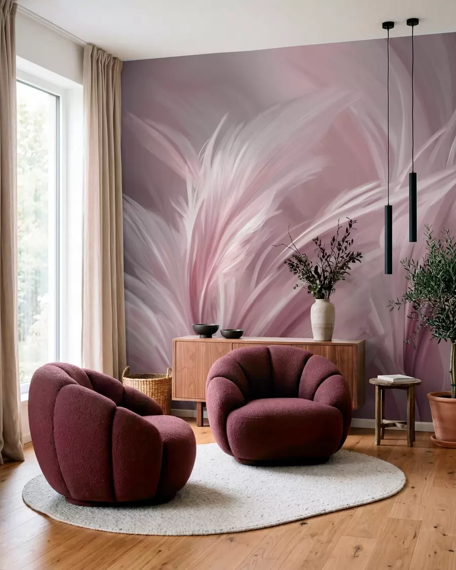 fotószőnyeg Elegáns tollak rózsaszín árnyalatokban w05658v1
