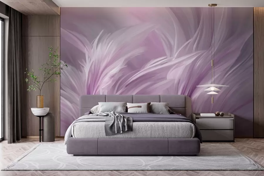 fotószőnyeg Elegáns tollak lila árnyalatokban w05658v2