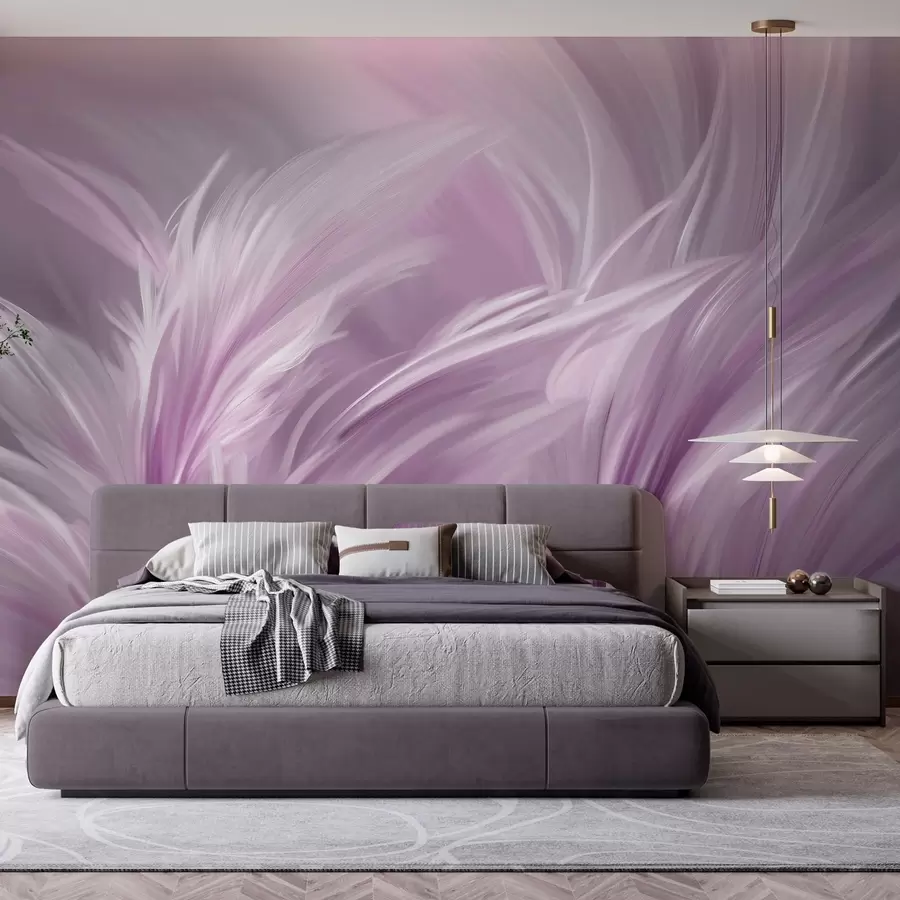 fotószőnyeg Elegáns tollak lila árnyalatokban w05658v2