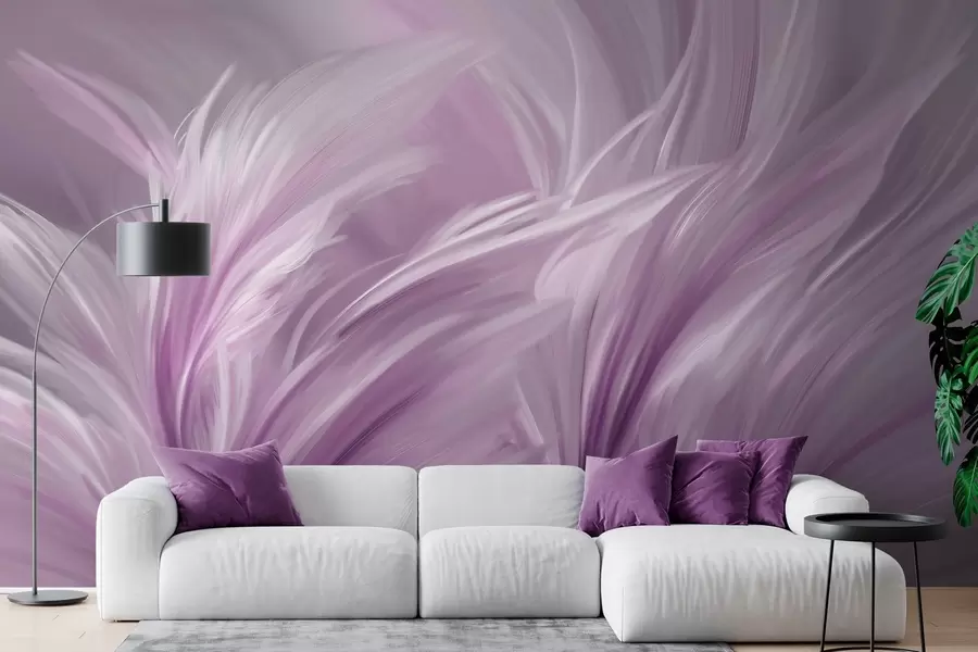 fotószőnyeg Elegáns tollak lila árnyalatokban w05658v2