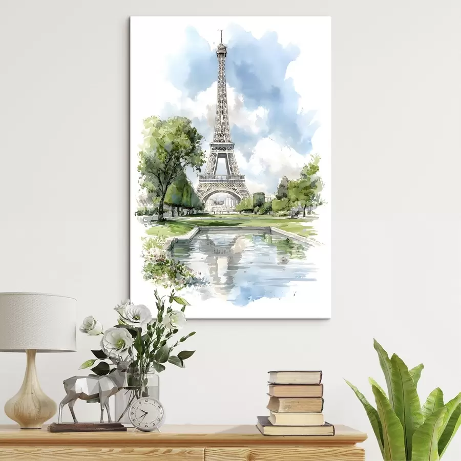 fotótapéta Az Eiffel-torony akvarell stílusban s49424