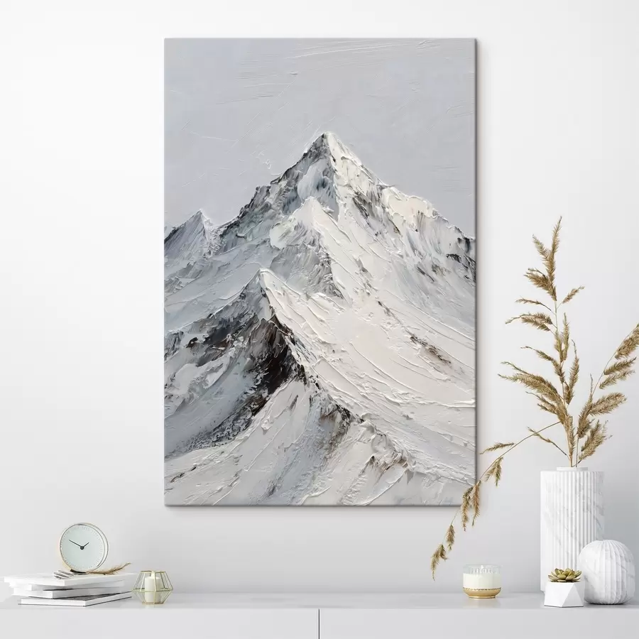 fotószőnyeg Hófedte hegyek impasto stílusban s49460