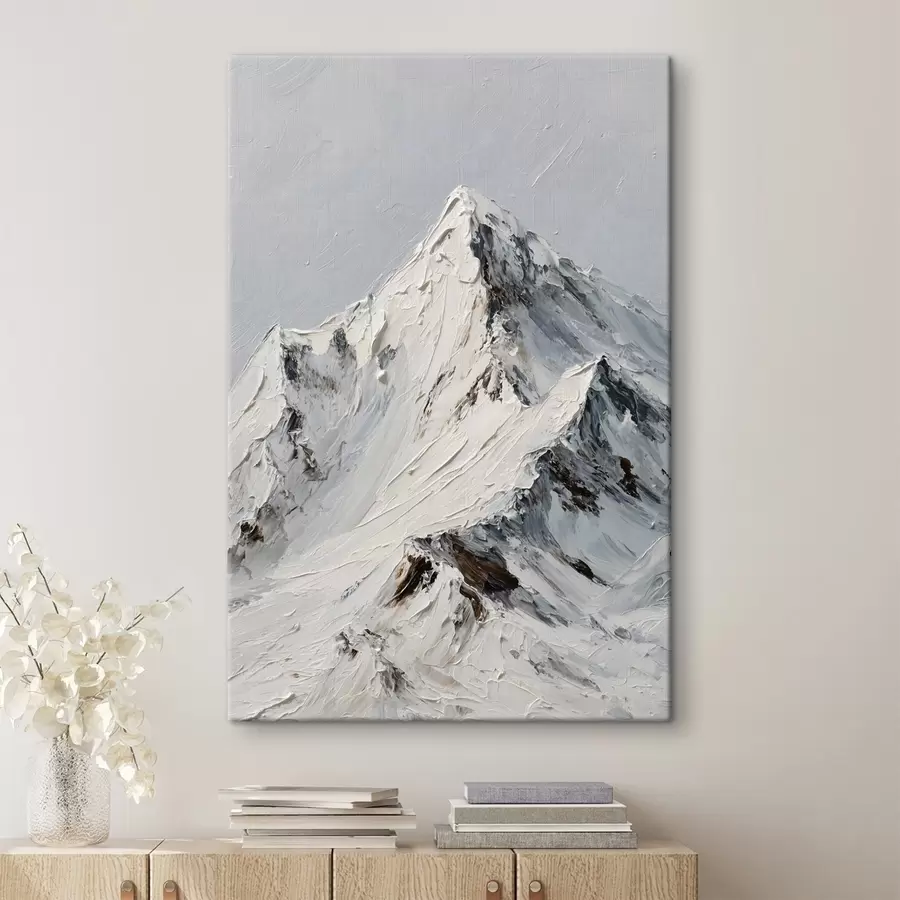 fotószőnyeg Hófedte hegyek impasto stílusban s49461