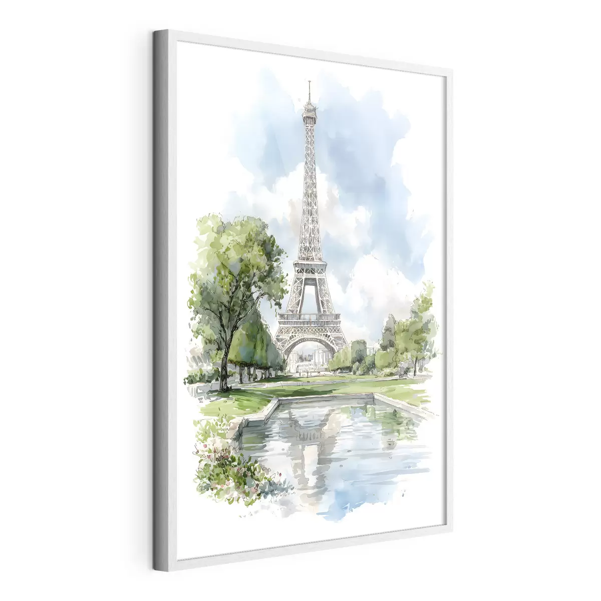Plakát a sziklán Az Eiffel-torony akvarell stílusban f49424