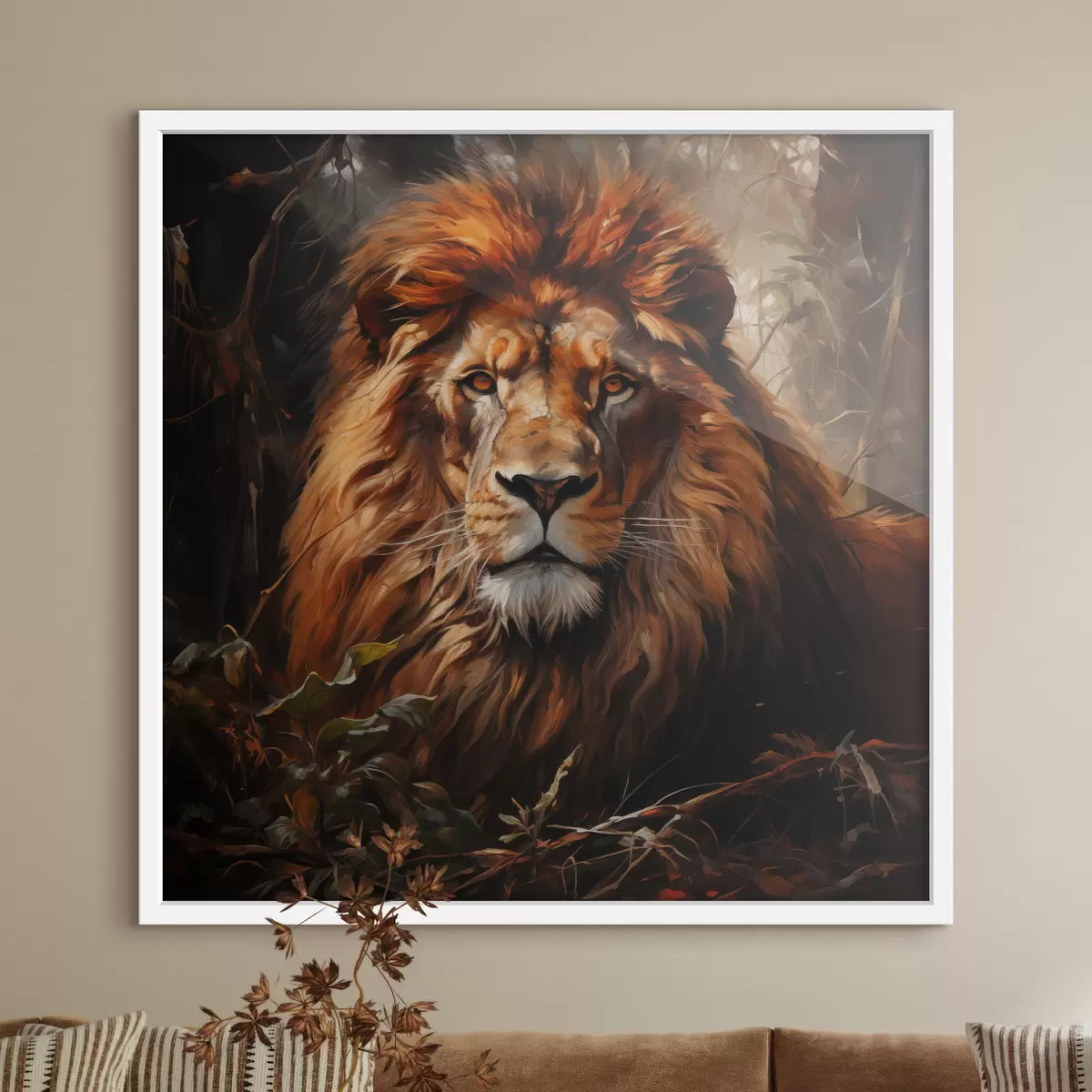 Plakát a sziklán Lion f49665