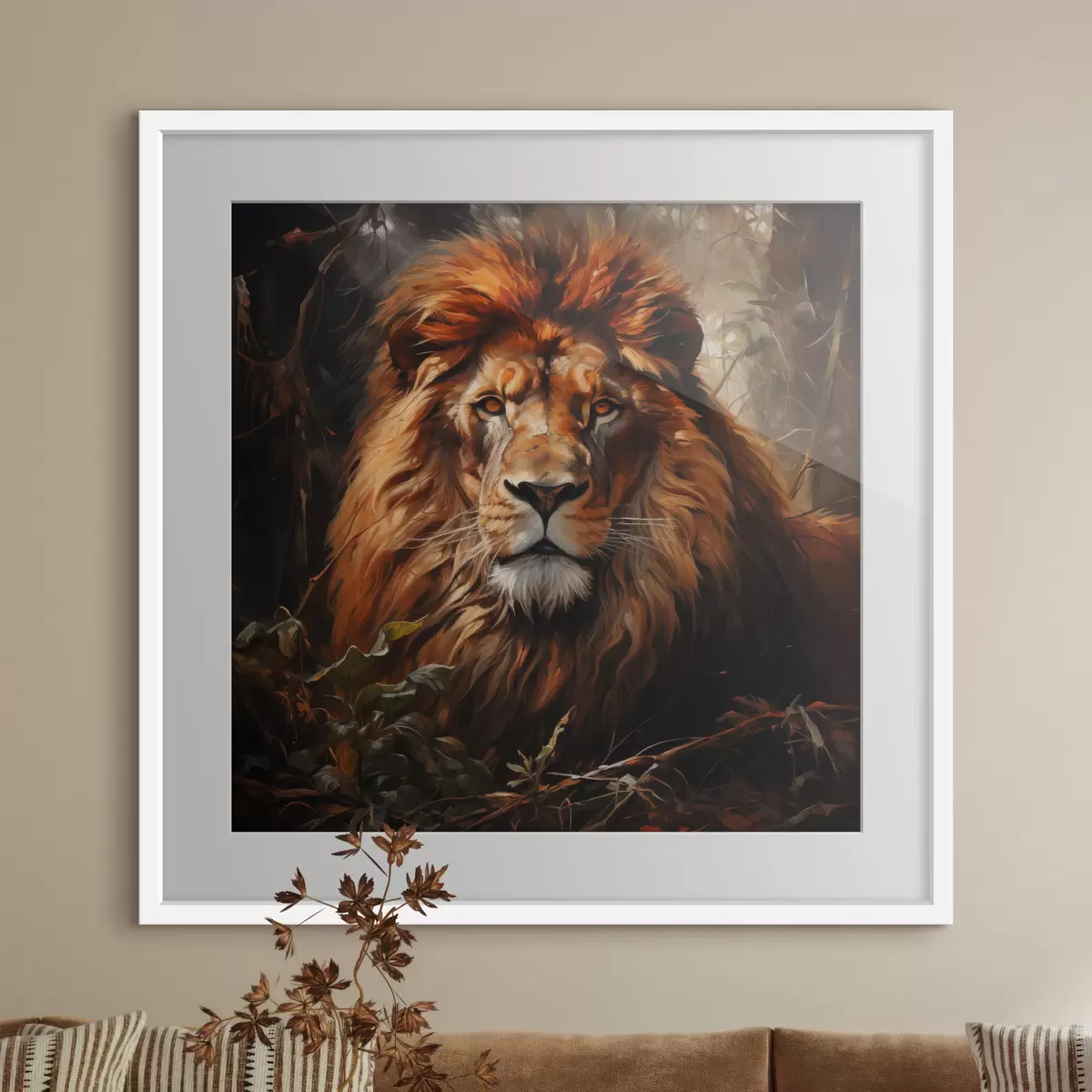 Plakát a sziklán Lion f49665