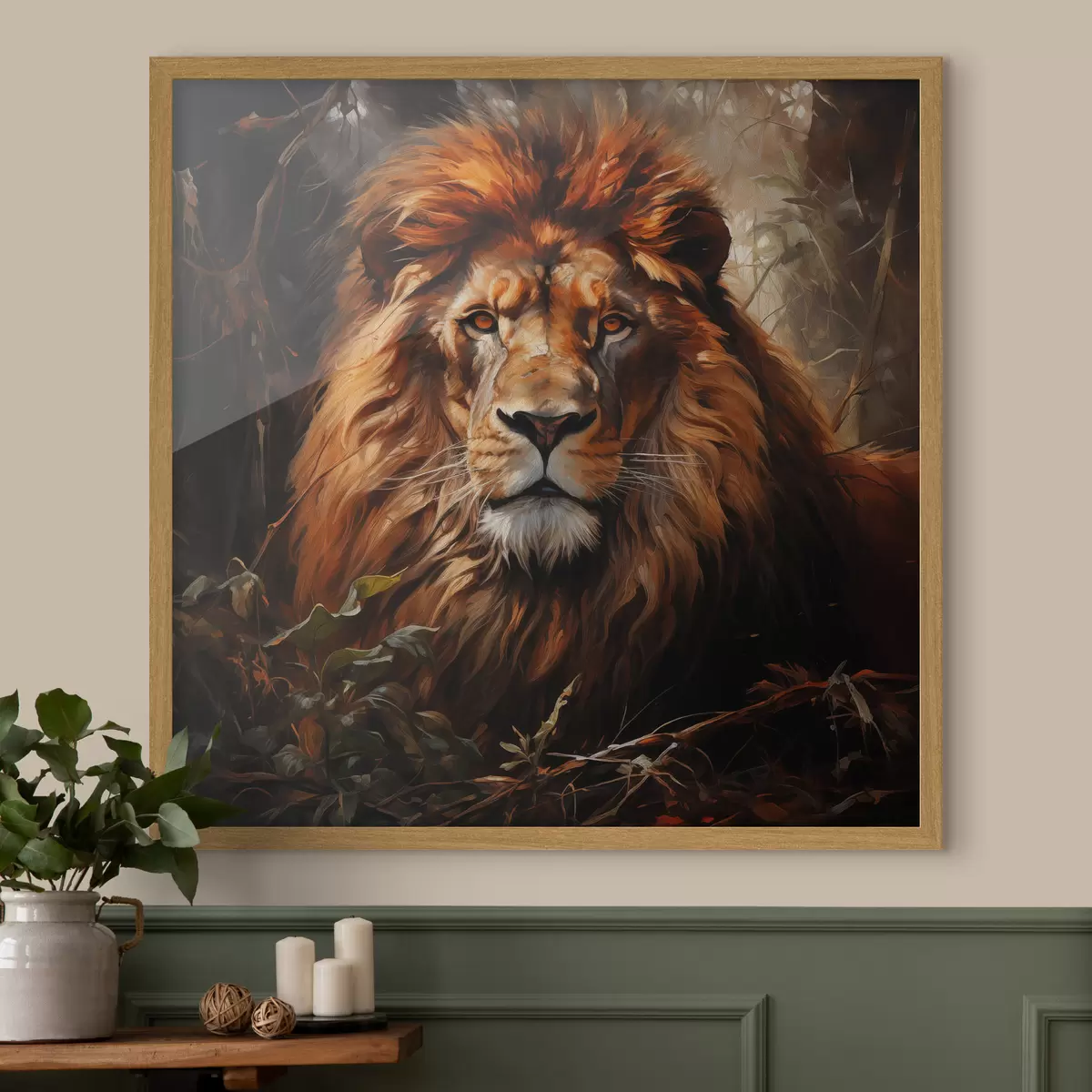 Plakát a sziklán Lion f49665