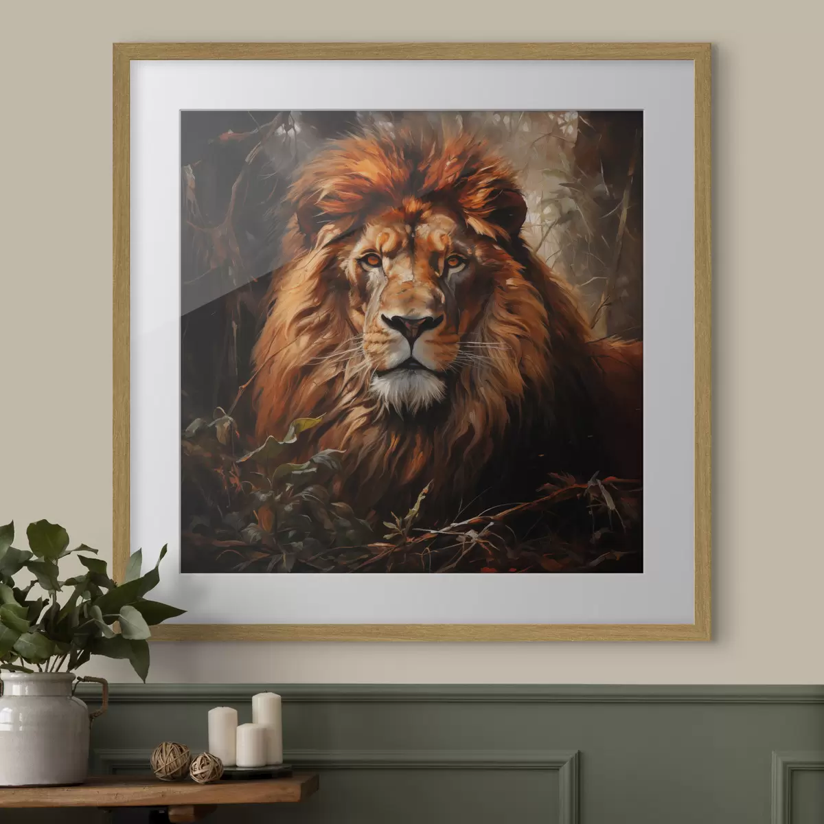 Plakát a sziklán Lion f49665