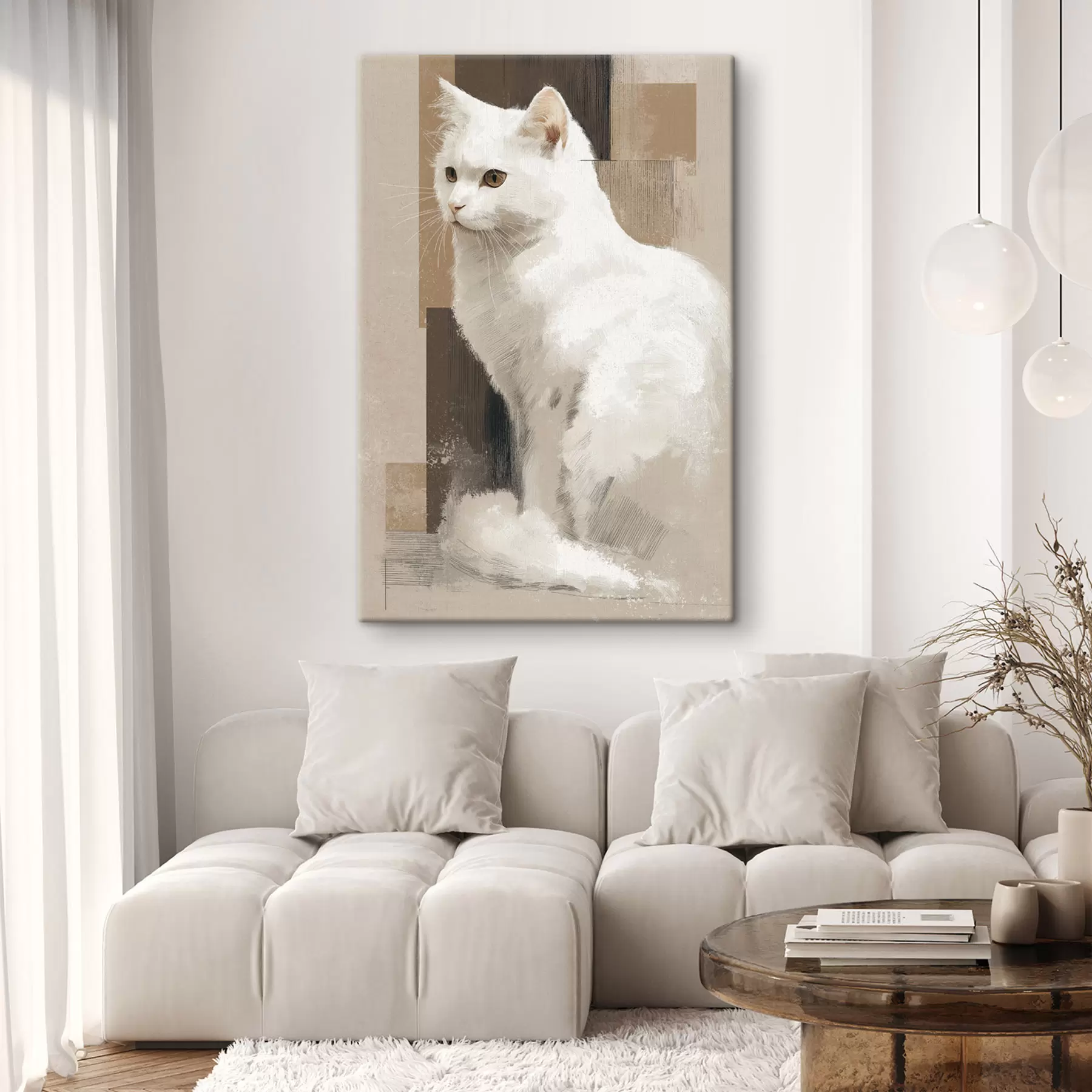 fotótapéta Fehér macska s49837
