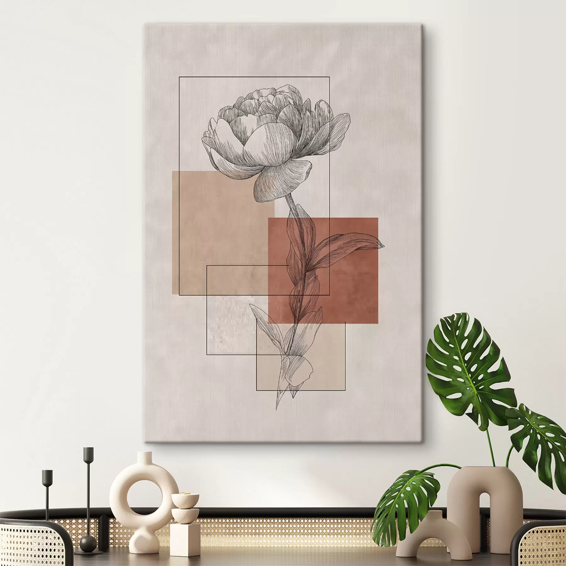 fotótapéta Modern pünkösdi rózsa s49842