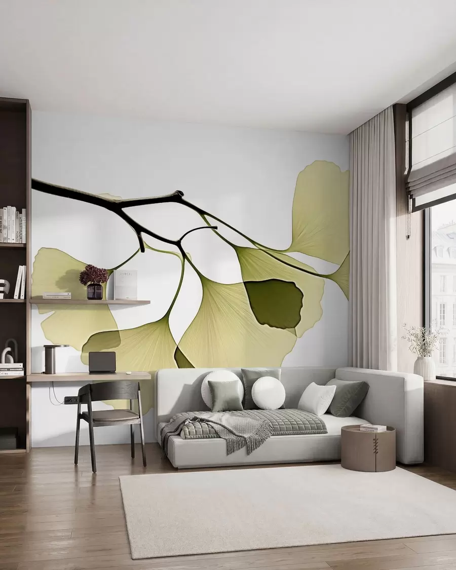 fotószőnyeg Ginkgo-levélraj w09968