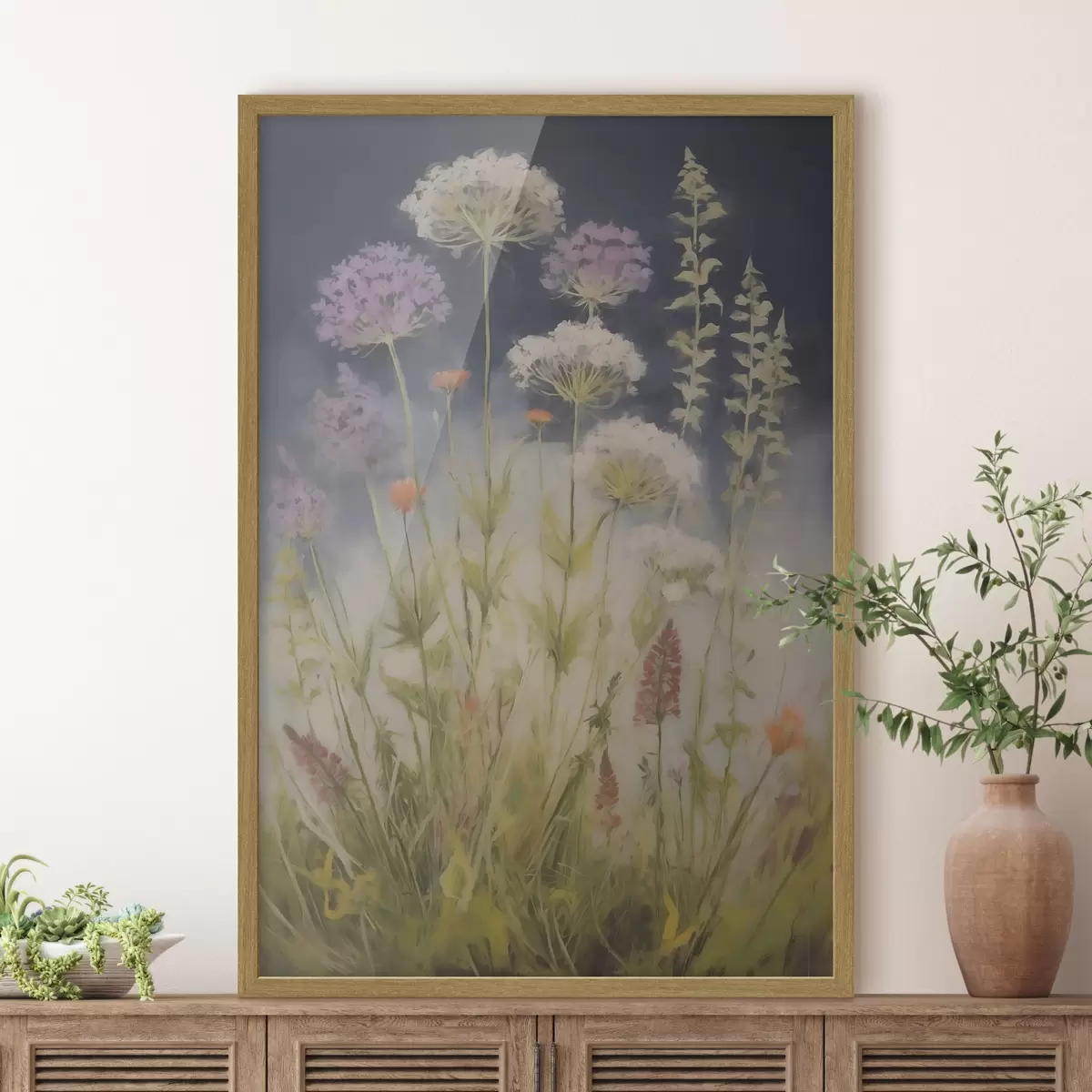 Plakát a sziklán Mezei fűfélék, festményutánzat f50143