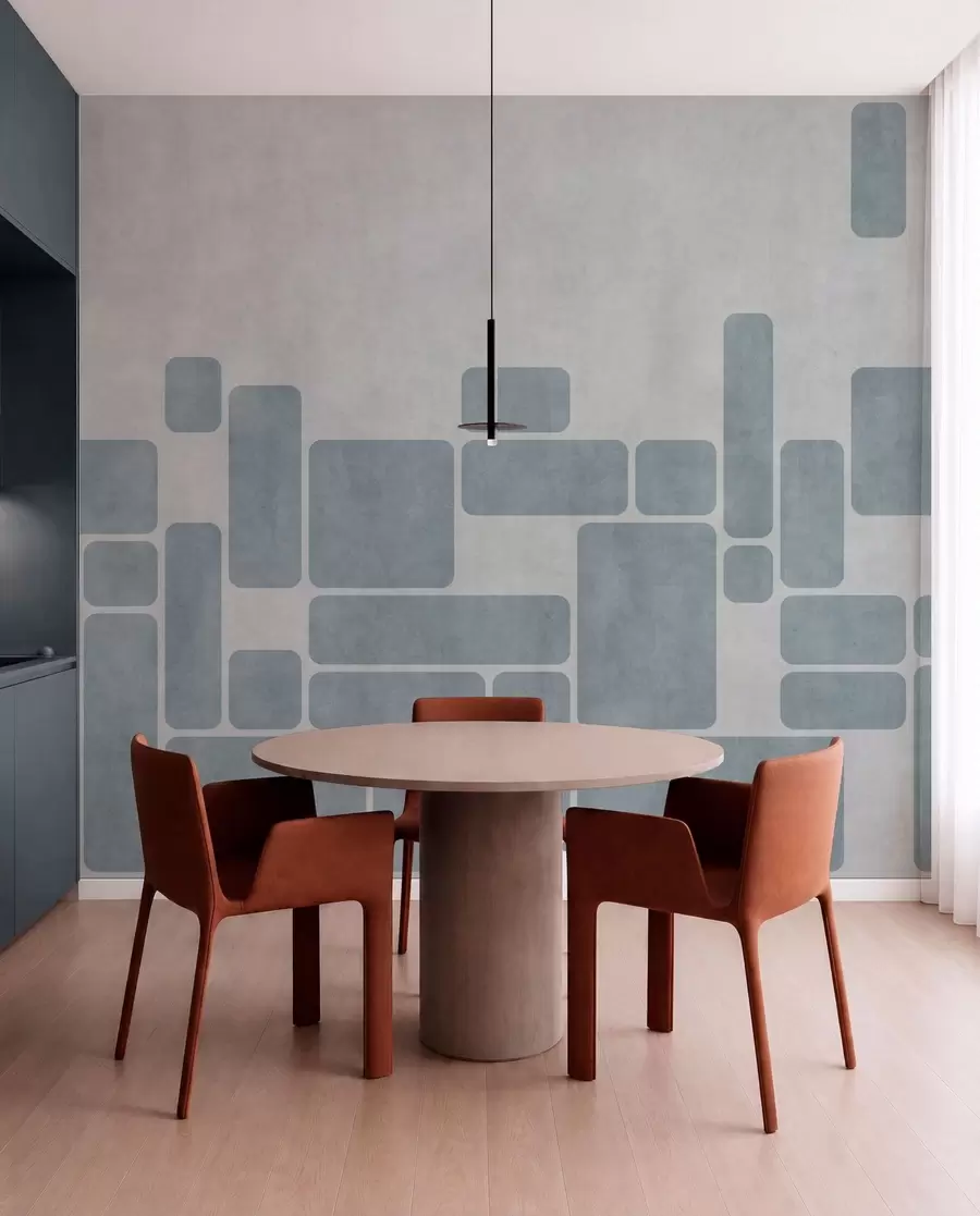 fotószőnyeg Geometrikus minta világoskék árnyalatokban w05141v2