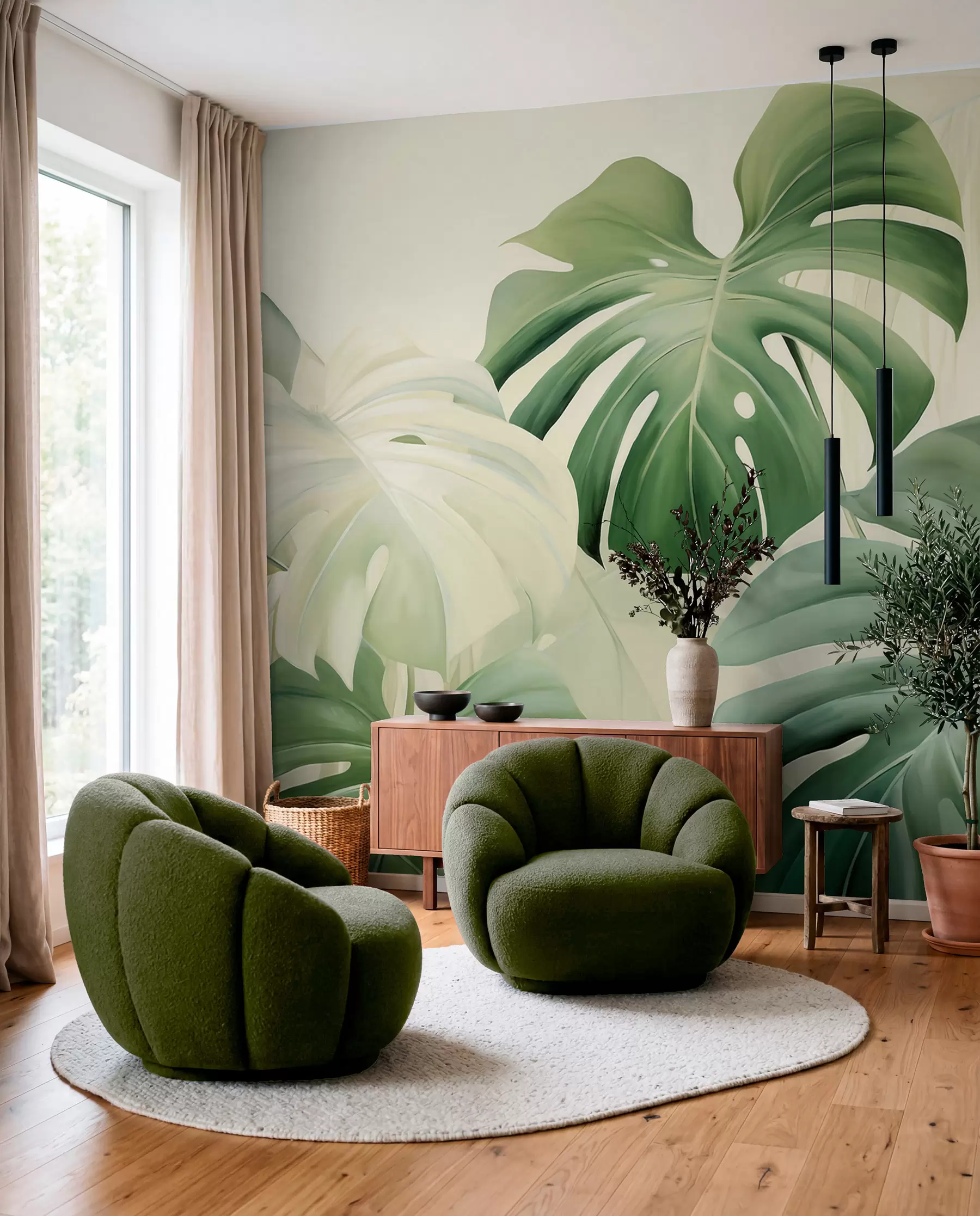 fotószőnyeg Zöld monstera w05909