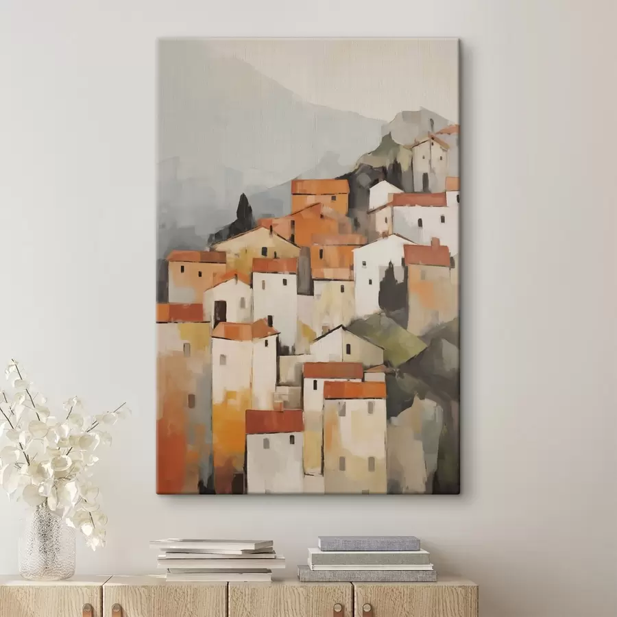 fotótapéta Házak, festményutánzatok s50772