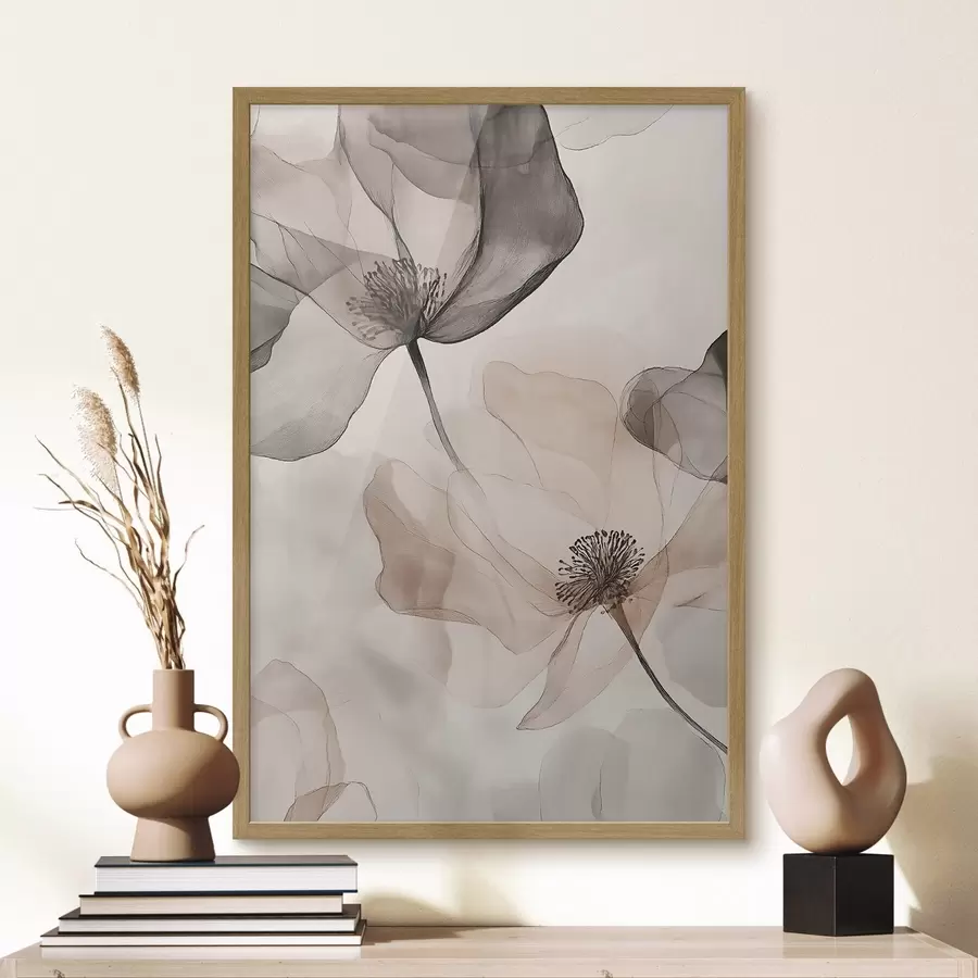 fotószőnyeg Átlátszó virágok a ködben f50750