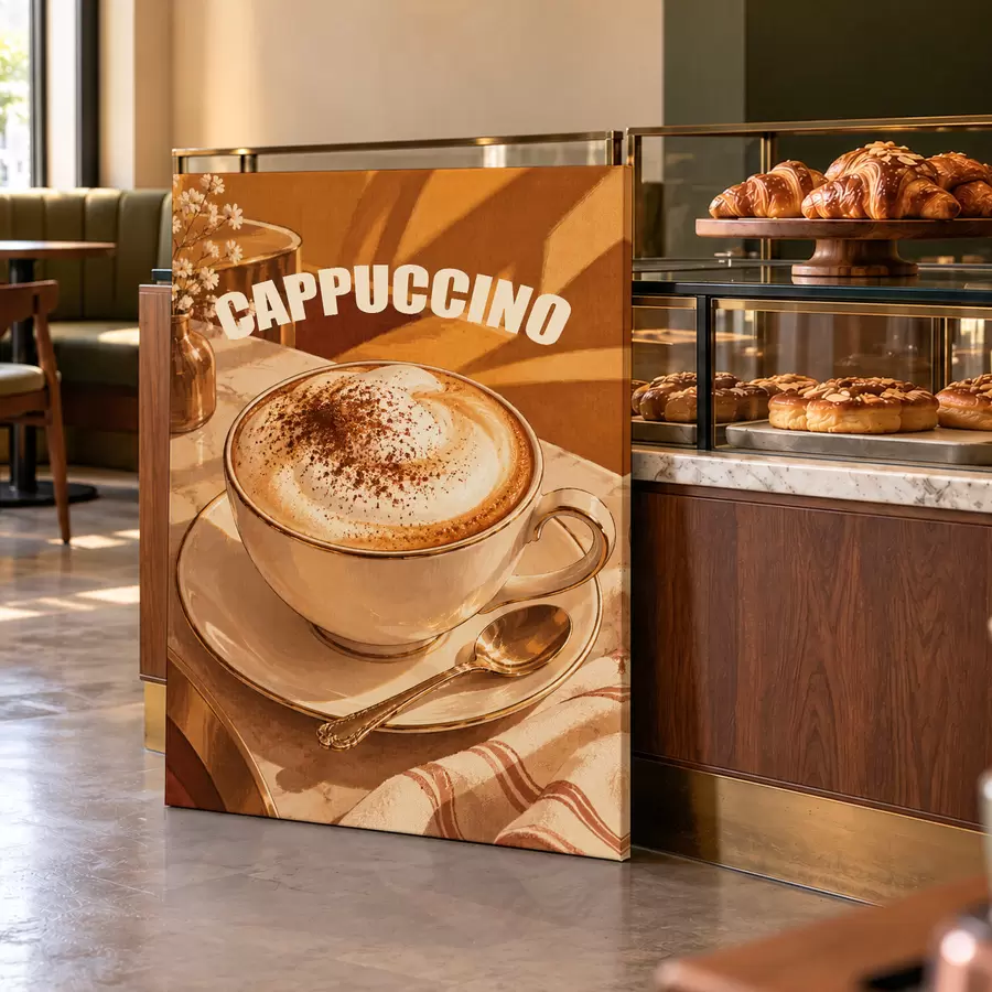fotótapéta Finom cappuccino, ami felvidítja a napodat s50874