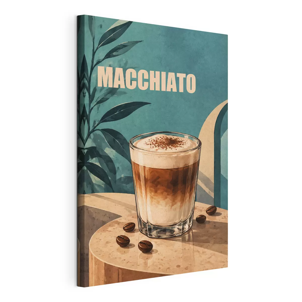 fotótapéta Finom macchiato egy napsütéses napon s50875