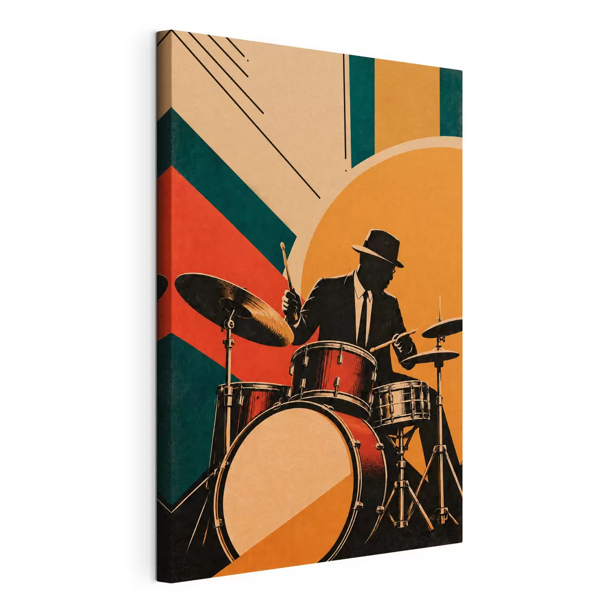 fotótapéta Jazz-ritmusok élénk színekben s50928