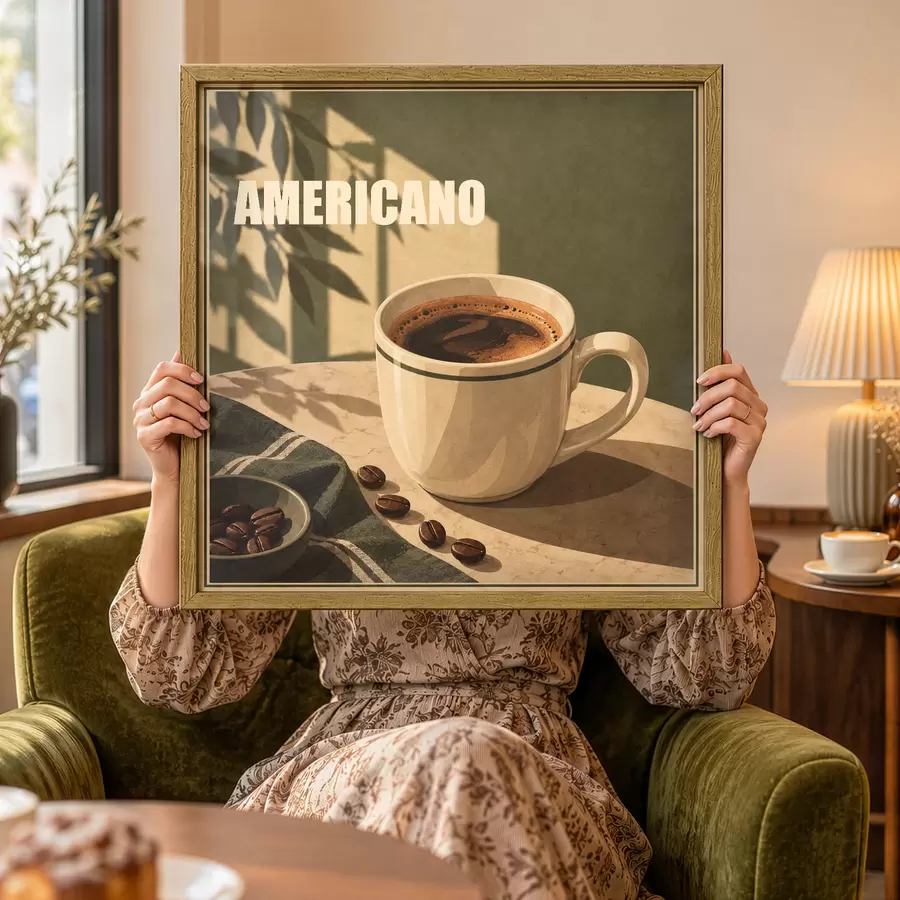 fotószőnyeg Élvezd ki a pillanatot az Americano társaságában! f50872