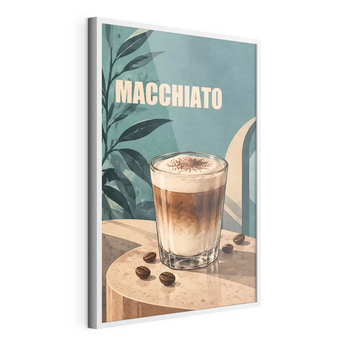 Plakát a sziklán Finom macchiato pohárban f50875