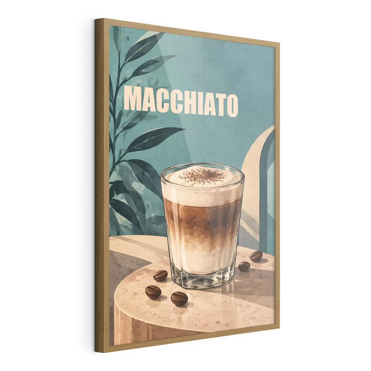 Plakát a sziklán Finom macchiato pohárban f50875