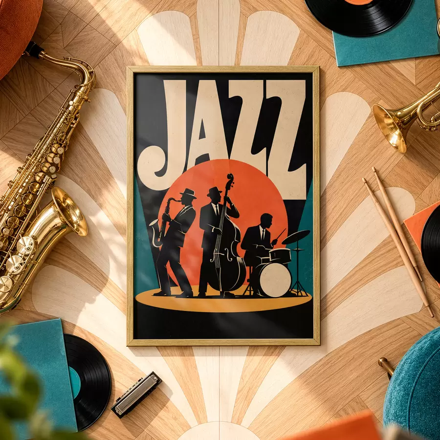 fotószőnyeg Élő jazz: a ritmus és a lélek egyesülése f50921