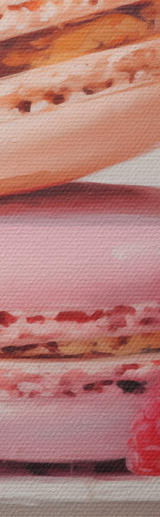 fotótapéta Macaronok és málna, festmény utánzata m31103