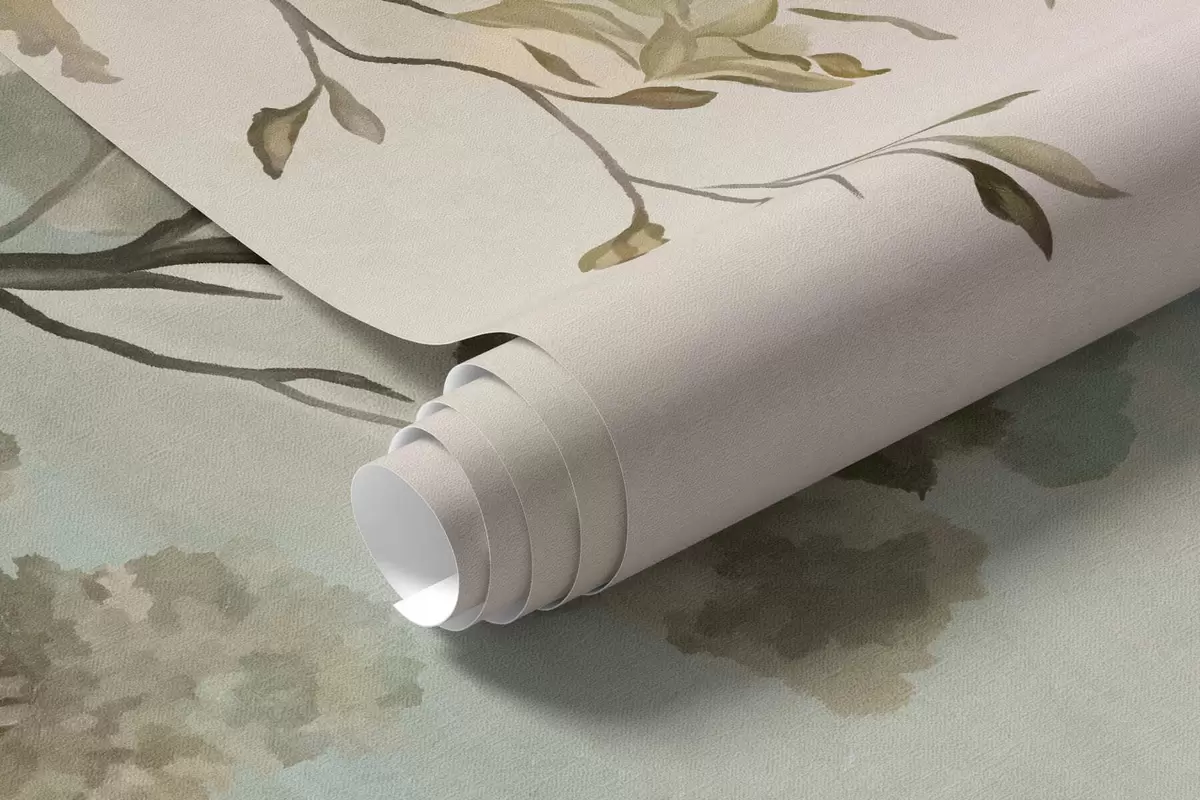 fotószőnyeg Finom tájkép fákkal, tóval és távoli dombokkal w05957