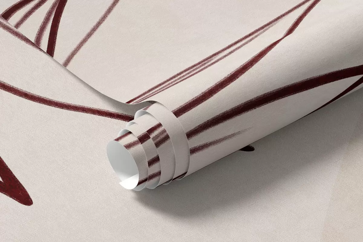 fotószőnyeg Trópusi levelek és lombozat minimalista vonalrajzai, pasztell színű kör alakú formák w10111v1