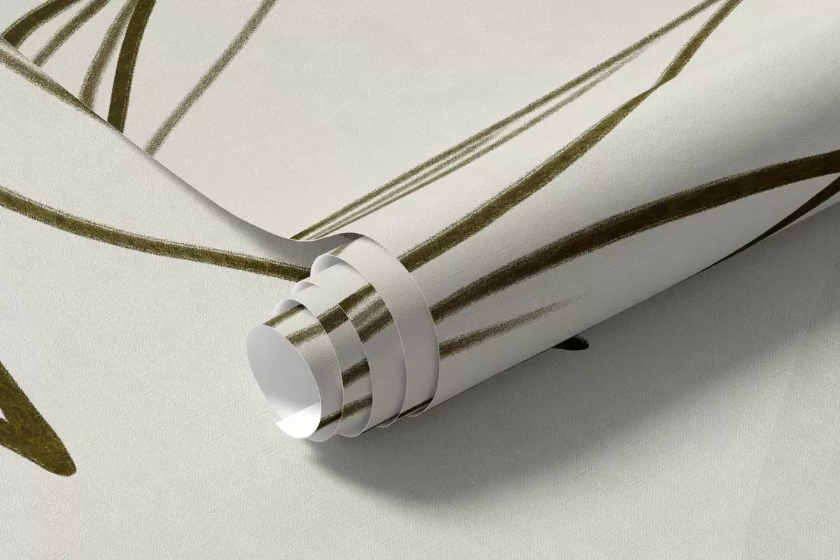fotószőnyeg Trópusi levelek és lombozat minimalista vonalrajzai, pasztell színű kör alakú formák w10111v2
