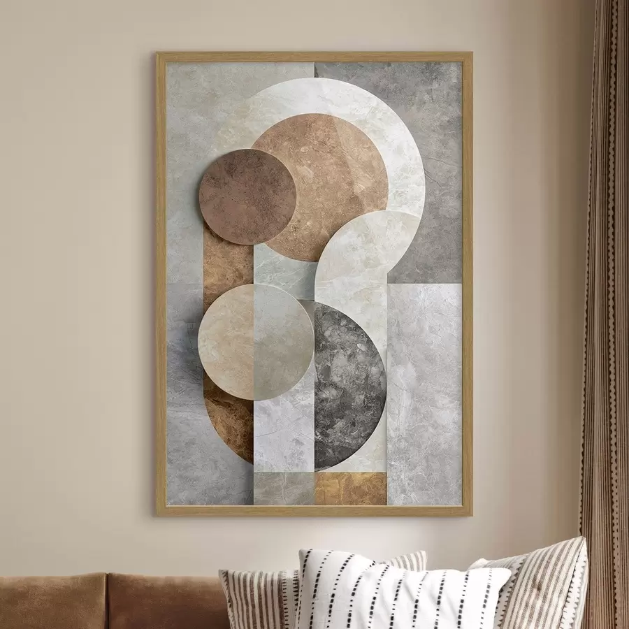 fotószőnyeg Geometrikus absztrakció körökkel f51185