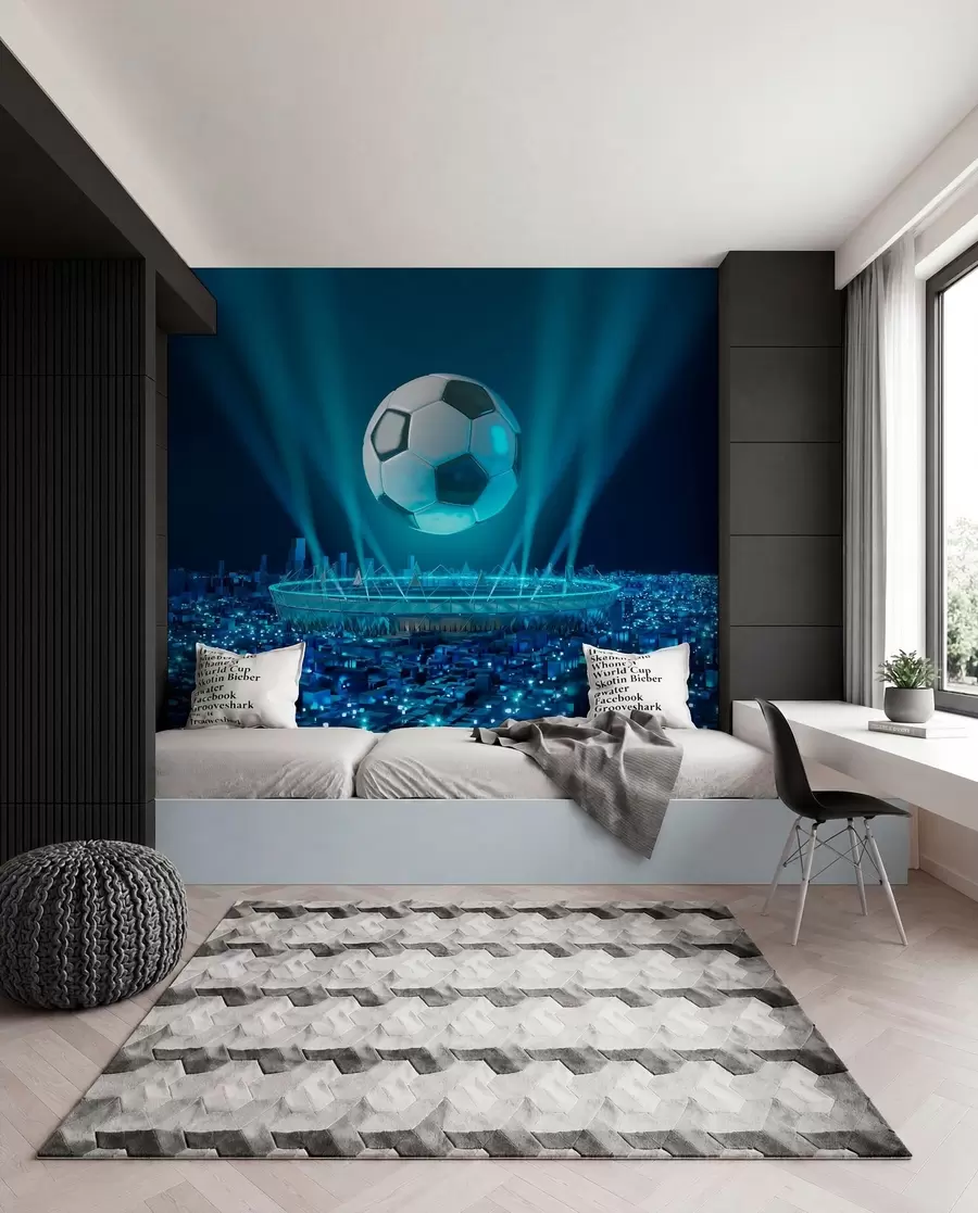 fotószőnyeg Stadion kék fényekben u72793