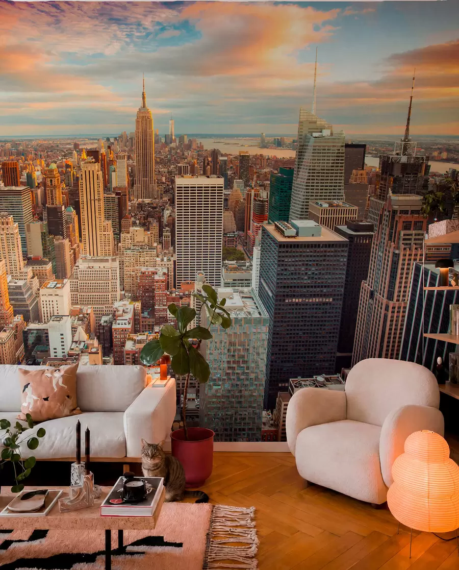 fotószőnyeg Légi kilátás New York naplementére u80529
