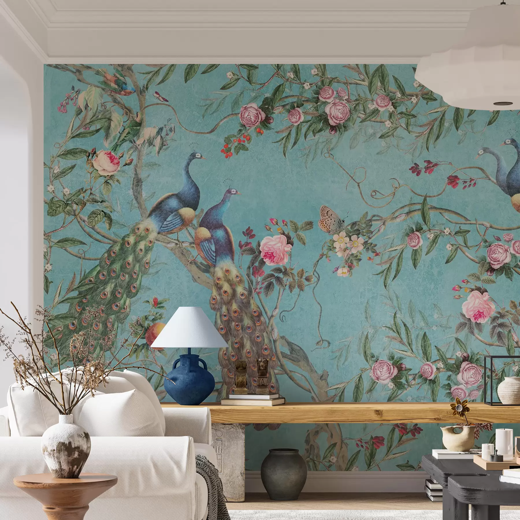 fotószőnyeg Madár, virág és gerinces u12428