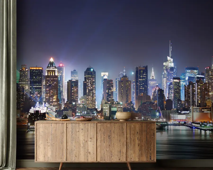 fotószőnyeg Épület, felhőkarcoló és víz u54515