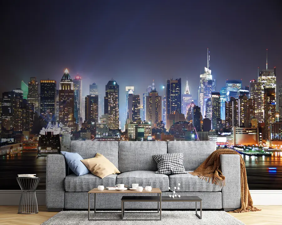 fotószőnyeg Épület, felhőkarcoló és víz u54515