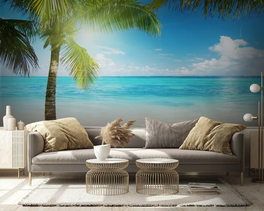 fotószőnyeg Víz, ég és felhő u57179