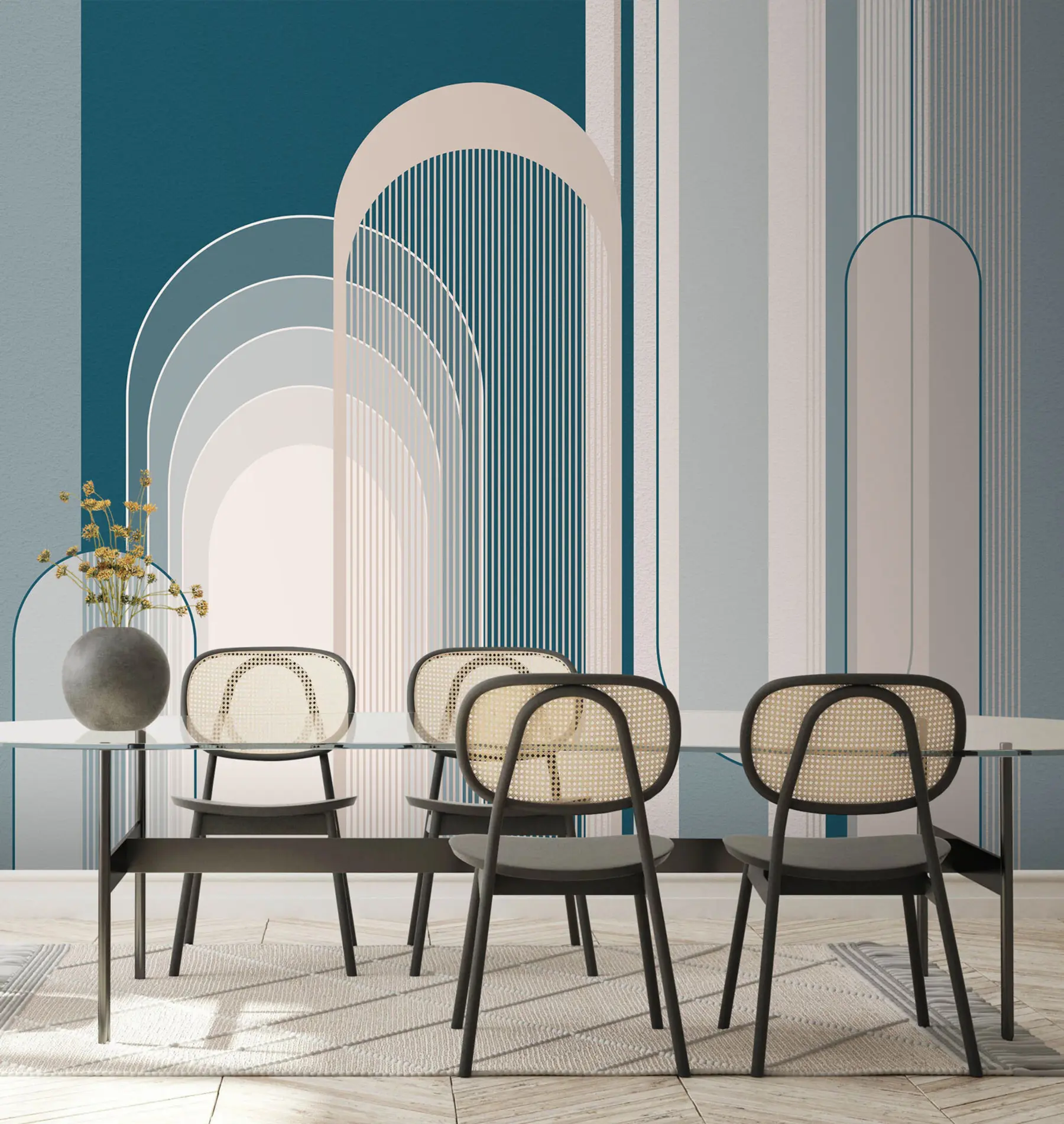 fotószőnyeg A falak absztrakt kompozíciója minimalista designnal u73099